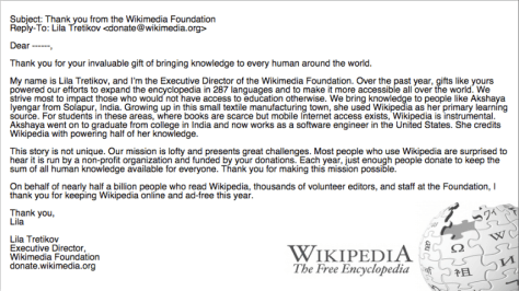 Wikipedia Email