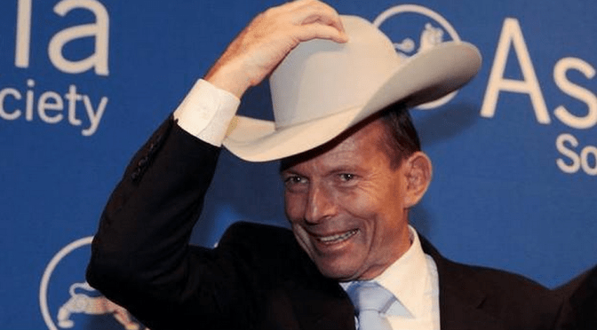 Tony Abbott places foot in mouth, accidentally swallows